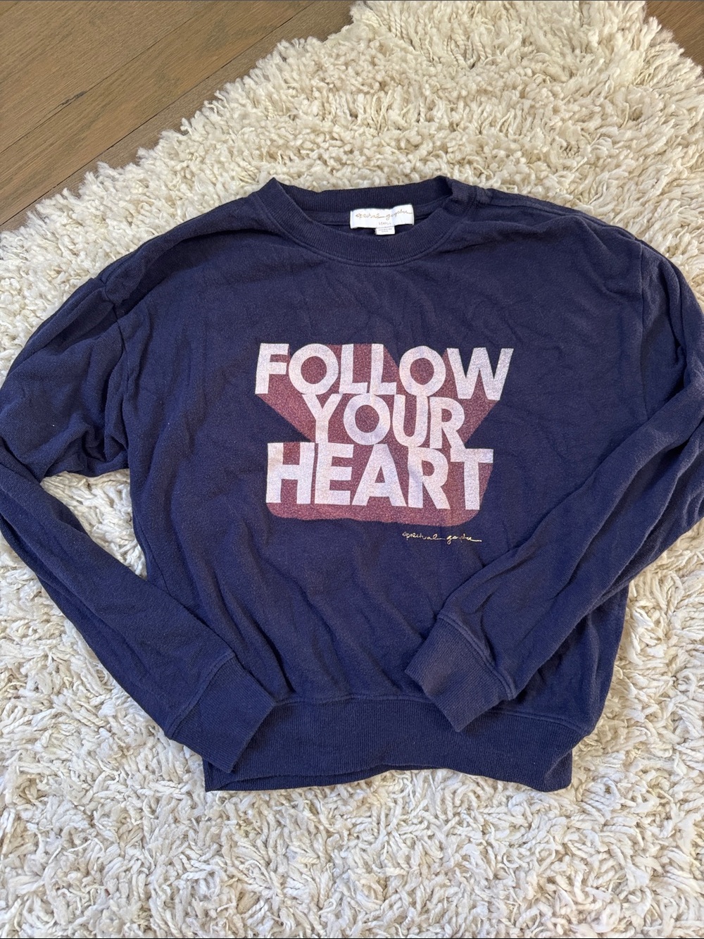 Spiritual Gangster Navy "Follow Your Heart" Crewneck Sweatshirt